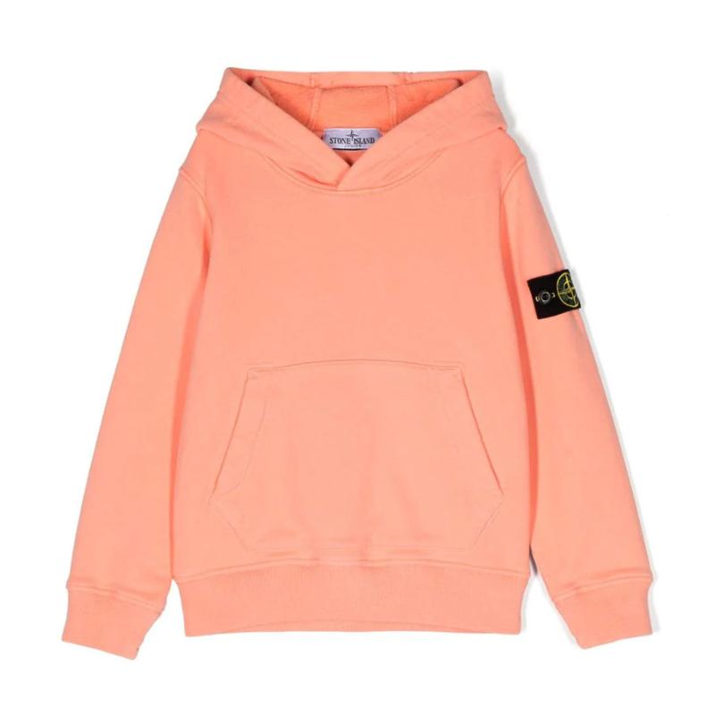 stone island junior - Hoodie saumon 