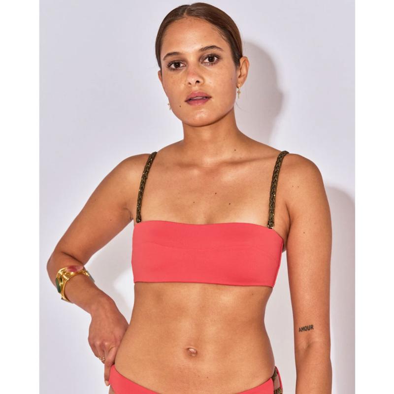 BELIZA - Top bandeau Lola litchi 