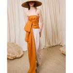 IS COMING - Bustier orange avec foulard 