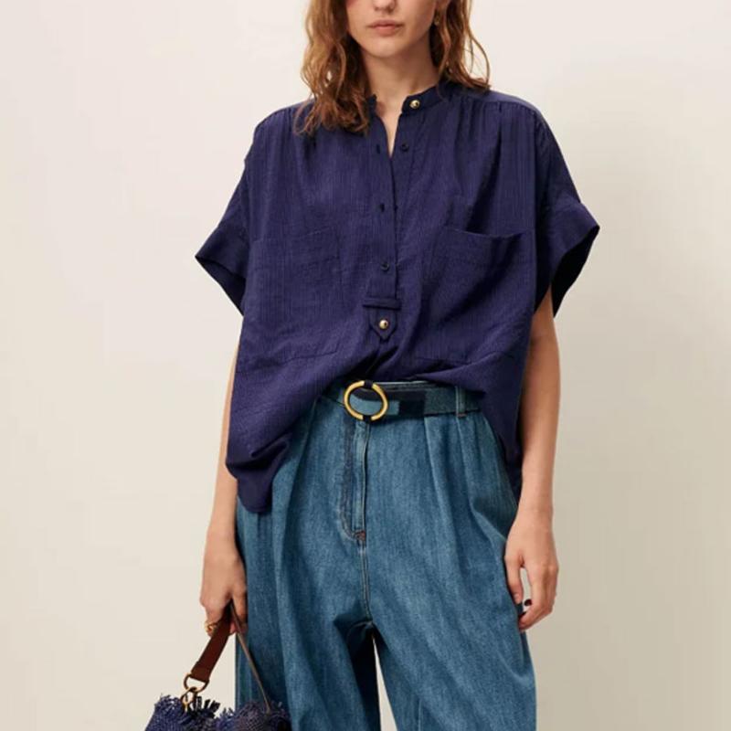 SESSUN - Chemise Camille bleu - SOLDES 