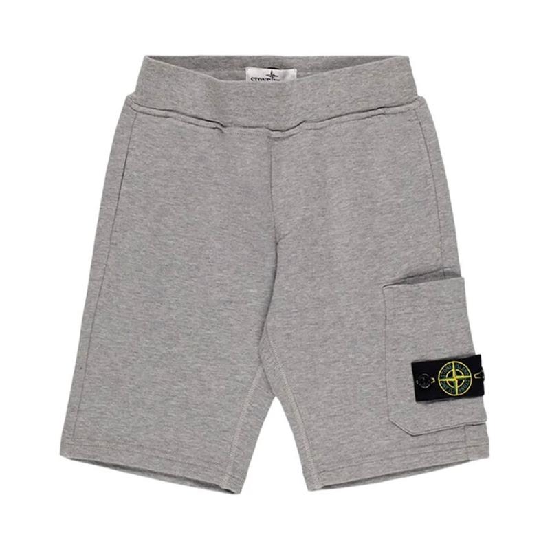 STONE ISLAND - Bermuda en molleton gris