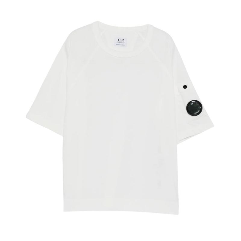 CP COMPANY UNDERSIXTEEN - Tee shirt blanc patch logo - Nouveauté