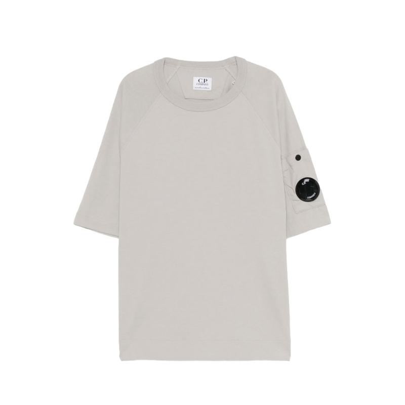 CP COMPANY UNDERSIXTEEN - Tee shirt gris patch logo - Nouveauté