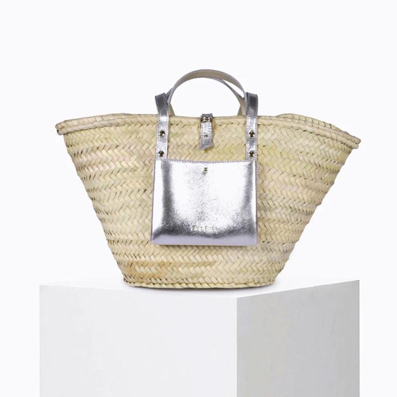 CRAIE STUDIO - Panier de plage moyen argent