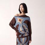 IS COMING - Pull en jersey lurex bleu - Nouveauté 