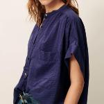 SESSUN - Chemise Camille bleu - SOLDES 