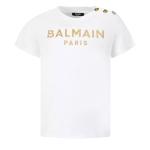 BALMAIN - Tee shirt manches courtes blanc