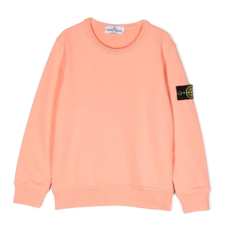STONE ISLAND JUNIOR - Sweat motif compass corail