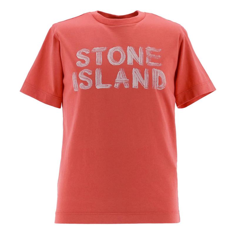 stone island junior - Tshirt logo effet peint