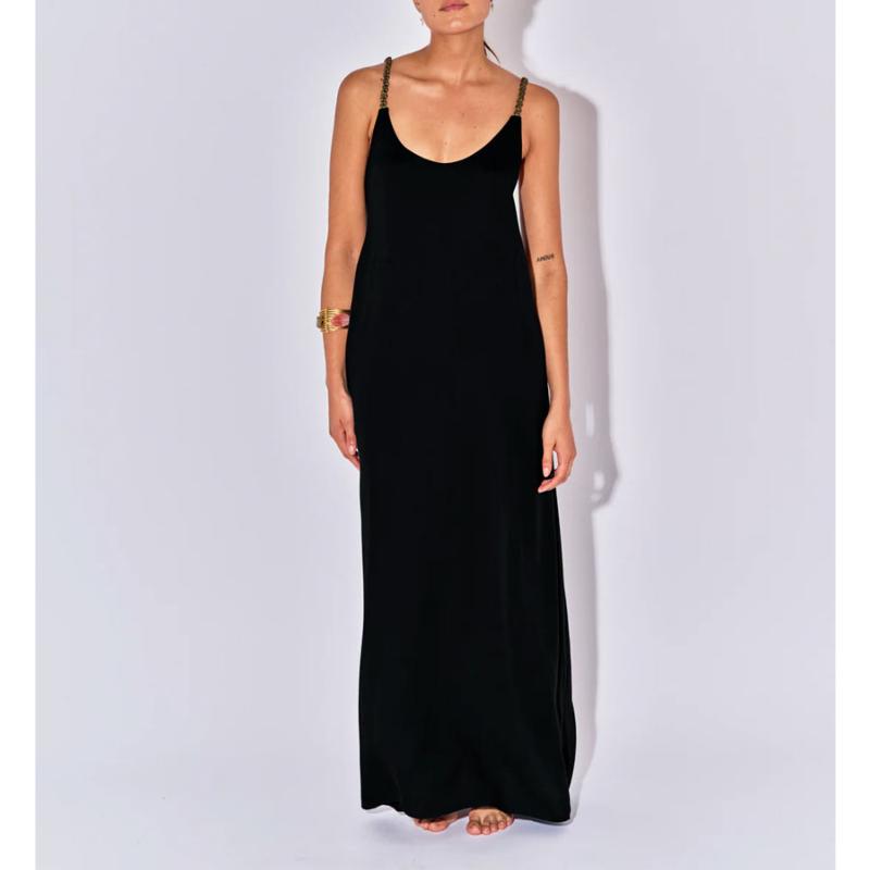 BELIZA - Robe longue Alia noir 