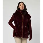 MAX & MOI - Veste en fausse fourrure bordeaux Valora 
