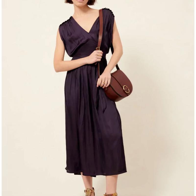 SESSUN - Robe longue mauve Lavinia 