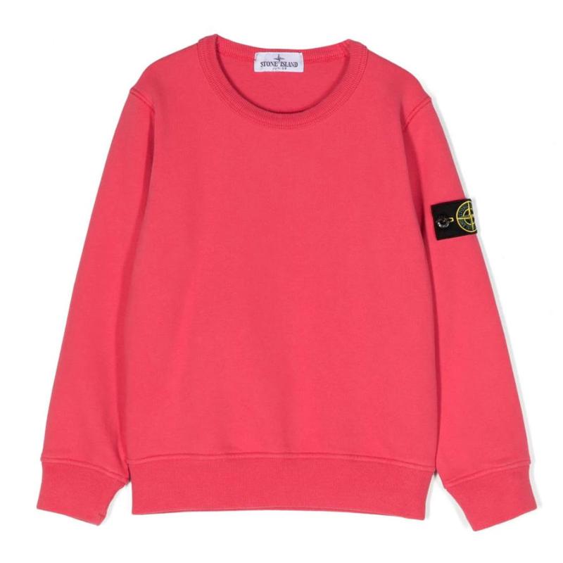 STONE ISLAND JUNIOR - Sweat motif compass fushia