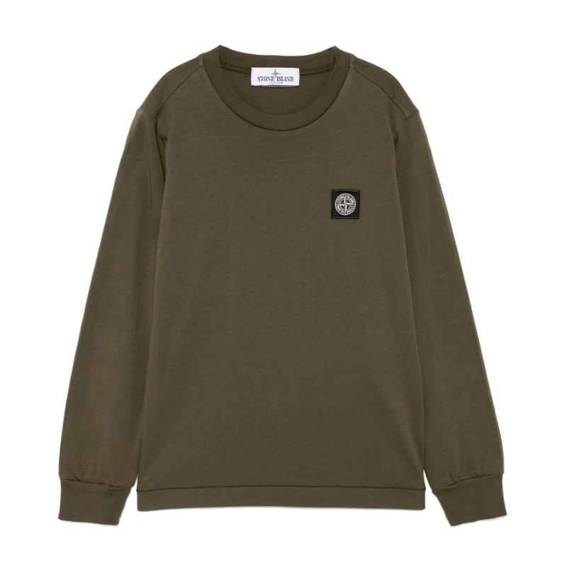 STONE ISLAND - Tee shirt manches longues kaki - Nouveauté
