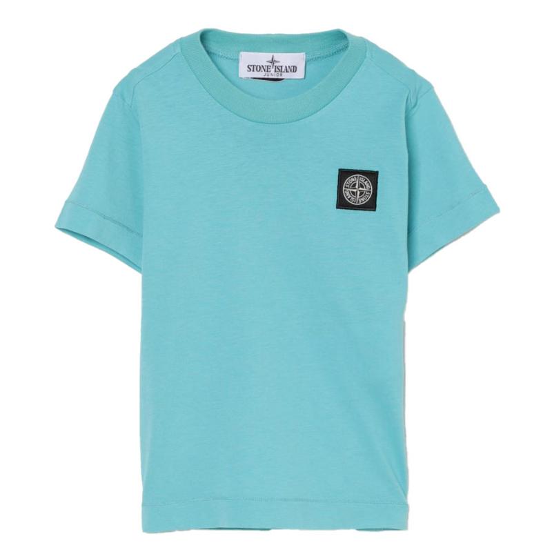 stone island junior - Tshirt logo patch turquoise