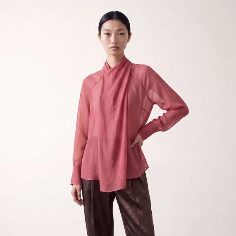 IS COMING - Blouse fluide bois de rose - Nouveauté