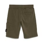 STONE ISLAND - Bermuda en molleton kaki