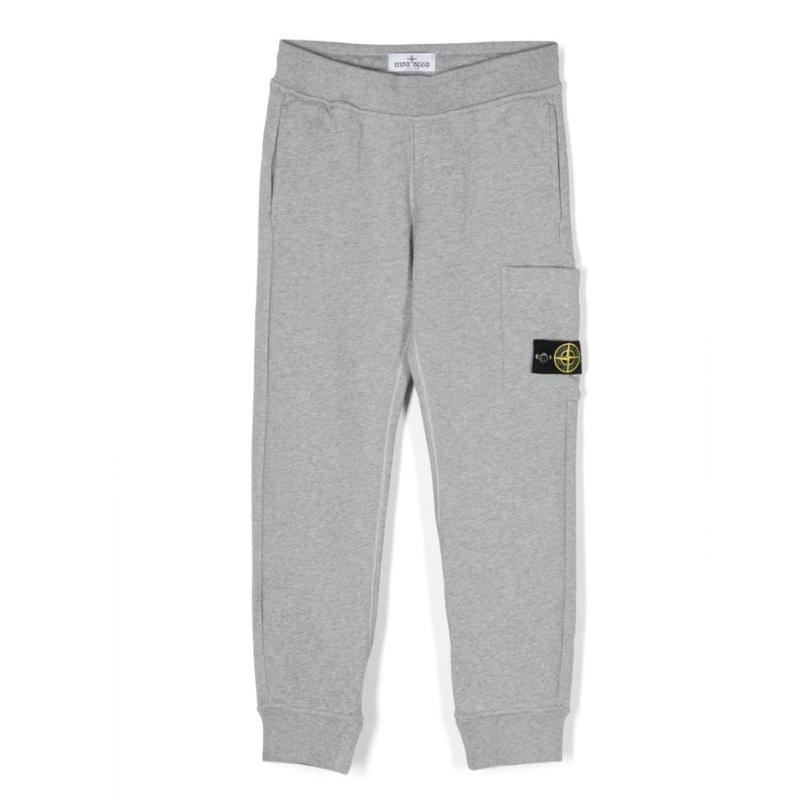 STONE ISLAND JUNIOR - Pantalon en molleton gris