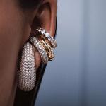 BILLION AVENUE - Bouton d'oreille Bulb diamong gold 