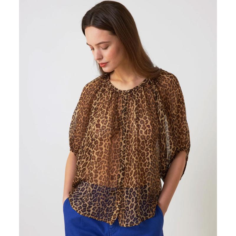 LEON & HARPER - Blouse Cool kitten léopard