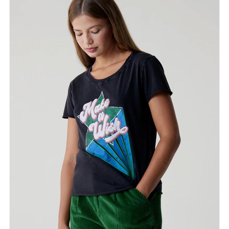 LEON & HARPER - Tee shirt Toro Wish carbone