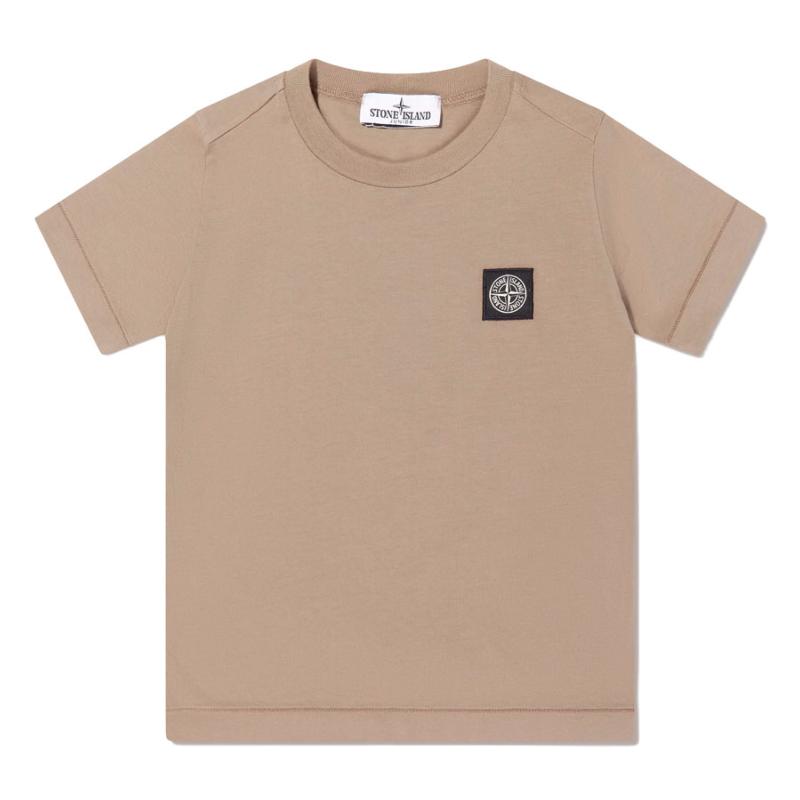 STONE ISLAND JUNIOR - Tee shirt sable logo patch 