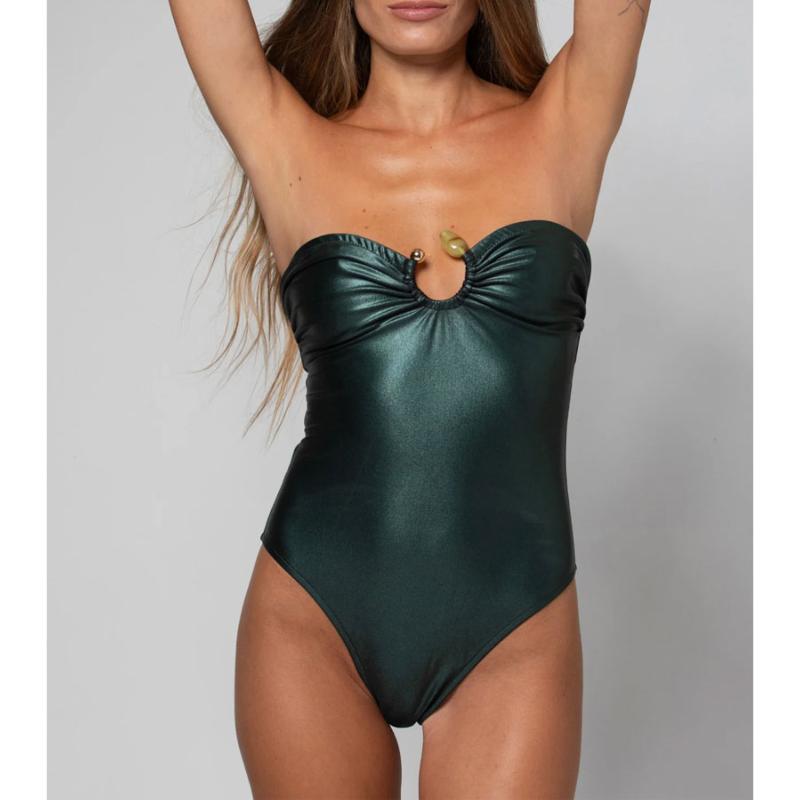 BELIZA - Maillot une pièce Shaara émeraude 