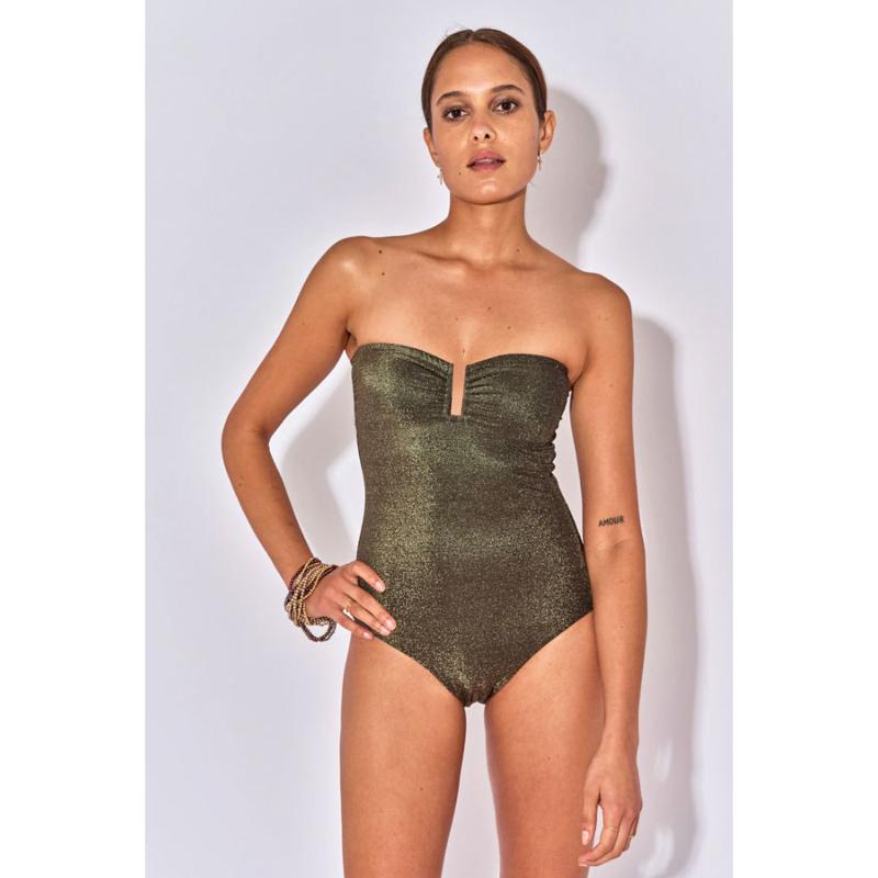 BELIZA - Maillot ne pièce Shana noir lurex 