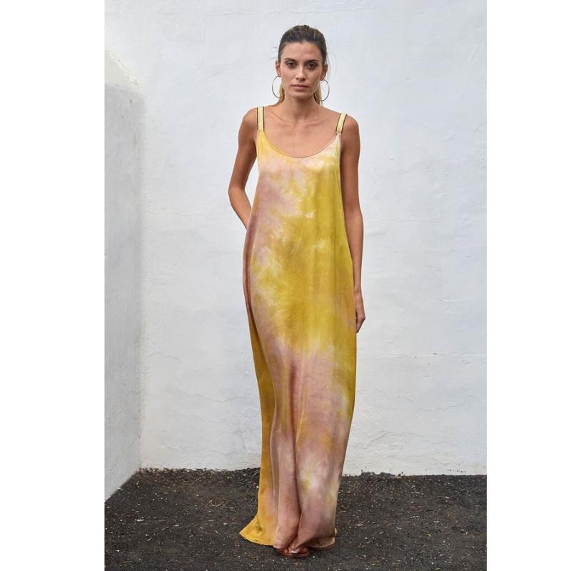 BELIZA - Robe longue Alia jaune