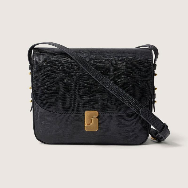 SOEUR - Sac maxi Bellissima noir effet lézard