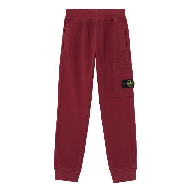STONE ISLAND JUNIOR - Bas de jogging bordeaux - Nouveauté