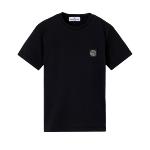 stone island junior - Tshirt logo patch noir - Nouveauté 