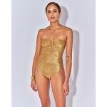 BELIZA - Maillot ne pièce Shana doré lurex 