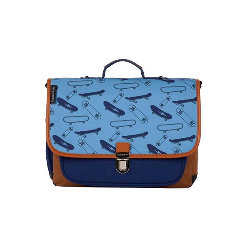 CARAMEL & CIE - Cartable moyen Skates bleu - Nouveautés 