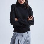 ABSOLUT CASHMERE - Pull col roulé themys noir 