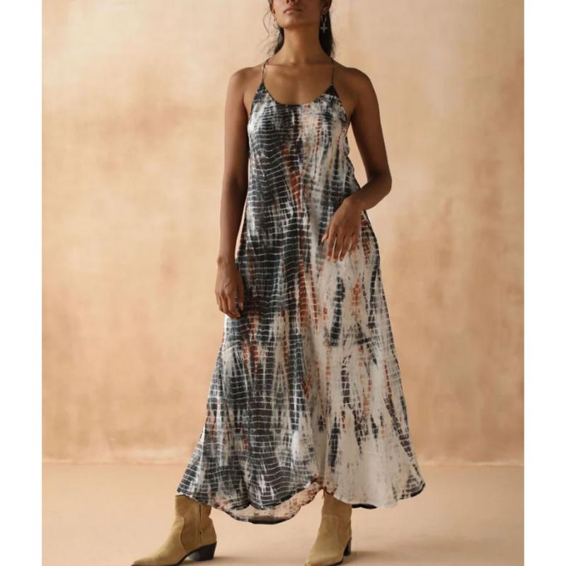 FARA - Robe longue tye & dye Zen