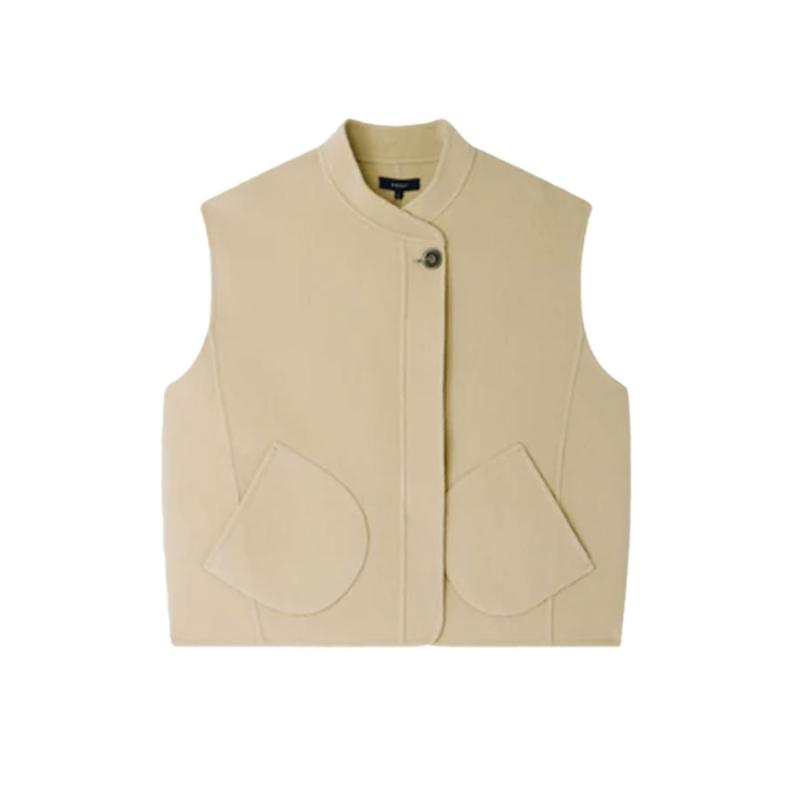 SOEUR - Veste sans manches Adeline beige