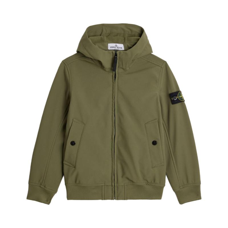 STONE ISLAND JUNIOR - Blouson Softshell kaki