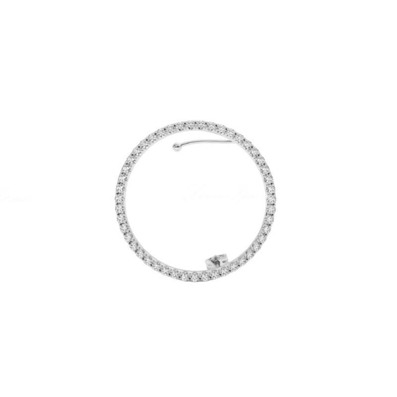 BILLION AVENUE - Bouton d'oreille Kay diamond argent gauche 