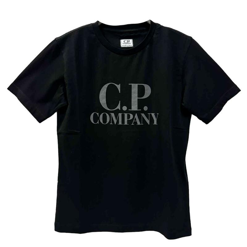 CP COMPANY UNDERSIXTEEN - Tee shirt noir avec logo - Nouveauté 