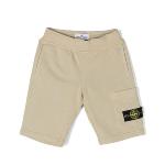 STONE ISLAND - Bermuda en molleton camel